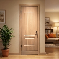 Porte intérieure de villa de luxe en bois massif moderne, porte de chambre en bois composite, design personnalisé pour maison