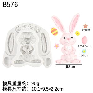 <span class=keywords><strong>เค้ก</strong></span>กระต่ายอีสเตอร์ตกแต่งด้วยแม่<span class=keywords><strong>พ</strong></span>ิม<span class=keywords><strong>พ</strong></span>์ซิลิโคนฟองดองตัวการ์ตูนดอกไม้กระต่ายป่าอบช็อคโกแลต - Product Image 2