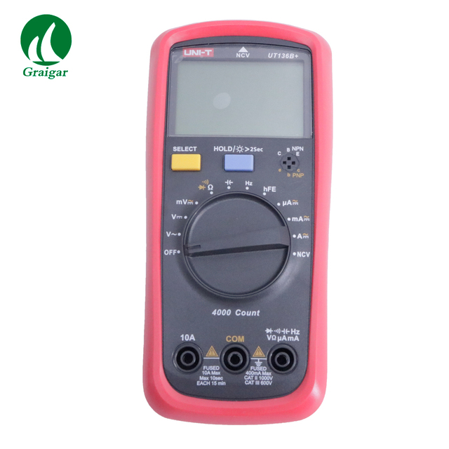 UNI-T UT136B+ Digital Multimeter Large LCD Dual Display 1000V 10A AC DC Voltmeter Current Test Meter Oscilloscopes Product