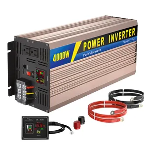 价格合理4000瓦4kw 4kv 12 v 12v至110v 220太阳能纯正弦波功率逆变器