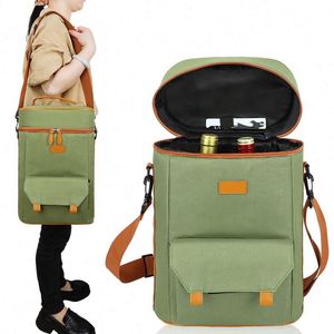 Sac isotherme portable pour vin de voyage, certifié BSCI, avec poche avant pour calice, imperméable - Product Image 4