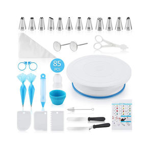 ชุดอุปกรณ์ตกแต่งเค้กขายส่ง อุปกรณ์ทำขนม เครื่องมือทำขนม หัวบีบครีม จานหมุนสำหรับทำเค้ก - Product Image 1