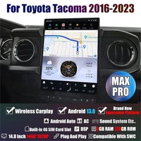 Reproductor de DVD para Automóvil Android RoadNavi de 14.5 Pulgadas para Toyota Tacoma 2016-2023, Reproductor Multimedia para Automóvil, Carplay Inalámbrico, 4G, 360