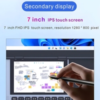 Portátil OEM Personalizado con Pantalla Dual de 15.6" IPS y 7" Táctil, Intel N95, 32GB RAM, 2TB SSD, Ordenador Portátil para Edición de Video