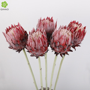 Amaranto Nórdico Artificial, Flor Blanca de Plástico y Seda, Alta Simulación, Decoración para Bodas y Hogar - Product Image 5