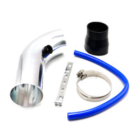 Kit de tubo de admisión de aire de coche de aluminio Universal de 76mm de 3 pulgadas, sistema de admisión de aire frío, Kit de tubo de conducto, filtro de aire