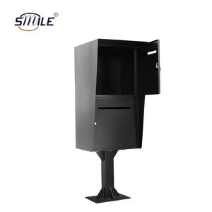 Boîte <span class=keywords><strong>aux</strong></span> <span class=keywords><strong>lettres</strong></span> en métal antirouille à <span class=keywords><strong>2</strong></span> <span class=keywords><strong>portes</strong></span> CHNSMLIE, grande capacité pour colis et <span class=keywords><strong>lettres</strong></span>, durable, antivol, étanche, pour service postal et appartement - Product Image 3