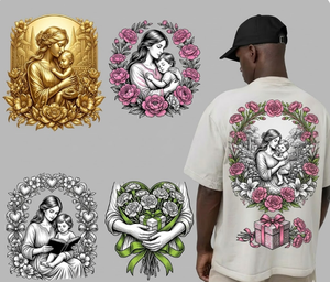 Regalo Premium para el Día de la Madre: Calcomanías Termoadhesivas de Alta Elasticidad, Resistentes a las Grietas, Lavables, de Goma Duradera, con Diseño de Corazón y Flor para la Mejor Mamá - Product Image 2