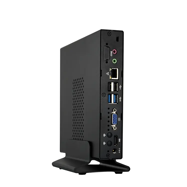 Qinglian özel tasarım dayanıklı küçük Nettop barebone mini pc bilgisayar X5370 inte-l HD grafik Mini PC çekirdek I7