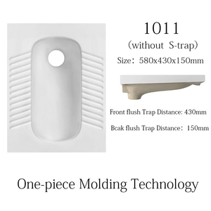 โถสุขภัณฑ์แบบนั่งยอง เซรามิกคุณภาพสูง ระบบชำระล้างแบบ Wash Down - Product Image 5