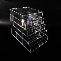 Organizador de Exhibición de Joyería Acrílico Transparente de Estilo Moderno Personalizado, Cajas de Regalo de Anillo de Pendiente Ecológico, Cajón de Almacenamiento para