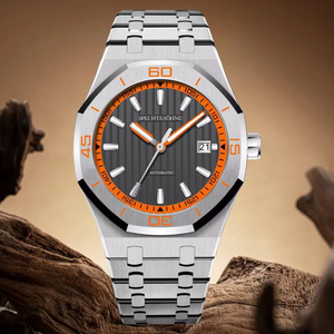 Montre mécanique de marque, cadran en cristal de luxe, boîtier en acier inoxydable, édition limitée, <span class=keywords><strong>calendrier</strong></span>, mouvement automatique 8215, 5 BAR étanche - Product Image 1