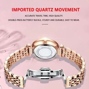 POEDAGAR 3012 Luxury Fashion Vintage Women's Quartz <b>Watch</b> Waterproof Calendar Stainless Steel Strap Ladies Wristwatch for Women - Product Image 5