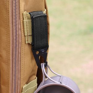 Gancho de hebilla de mosquetón de nailon táctico multifuncional llavero fuerte con clip de cinturón colgante de correas Molle - Product Image 6