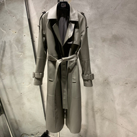 Vestes longues en cuir de haute qualité, manteau en cuir d'agneau véritable, trench-coat long pour femmes