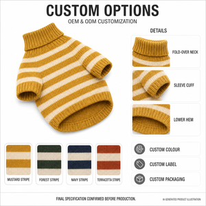 Striped Knit Sweater <b>for</b> Dogs Winter Warm Comfortable Leisure Style Pet <b>Clothes</b> Small Dog Apparel - Product Image 3