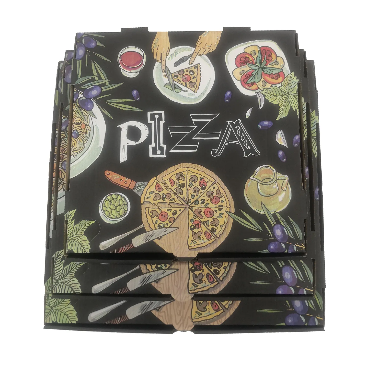 Заводская горячая Распродажа изготовленный на заказ Логотип Толстая модель гофрированного картона коробки для пиццы