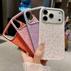 เคสโทรศัพท์คริสตัลหรูหรา ขอบกล้องโลหะลายเพชร รุ่นใหม่ล่าสุด สำหรับ iPhone 17 16 15 pro max ป้องกันการกระแทก ฝาหลัง ขายส่ง - Product Image 2