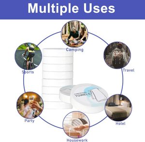 Pur pas cher en gros coton jetable pressé compressé sac Portable essuie-mains magique visage serviettes de bain comprimés pour voyage - Product Image 4