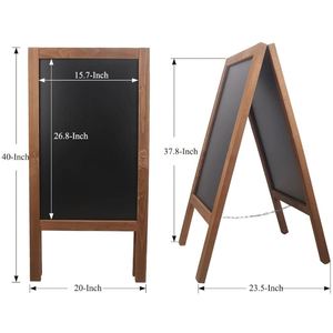 ป้ายชอล์คบอร์ดแบบ A-Frame สองด้าน ขนาด 20x40 นิ้ว ตั้งพื้นได้ โครงไม้สีน้ำตาล สำหรับโฆษณา - Product Image 2