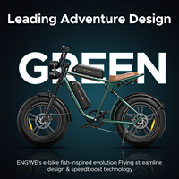 Engwe M20 Vélo Électrique Hybride Fat Bike 250W, Vélo De Ville 20 Pouces Montagne Cross Adultes, E-Vélo Tout Terrain Pour Homme et Adolescent M20