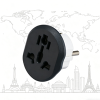 Adaptateur de voyage universel pour prise européenne, convertisseur de voyage 250V, adaptateur de voyage blanc et noir pour l'Allemagne et la France