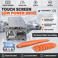Usine de Transformation Trancheuse à Poisson Professionnelle SUS304 Écran Tactile et Moteur 1,5 kW pour Saumon Bar Découpe Fine