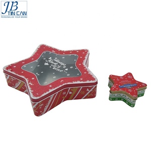 Kích Thước Lớn Hình Dạng Ngôi Sao Giáng Sinh Holiday Cookie Tins - Product Image 3