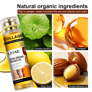Olio Esfoliante Delicato Naturale con Centella, <span class=keywords><strong>Niacinamide</strong></span>, Arancia, Collagene e Vitamina C per Schiarire la Pelle - Etichetta Privata - Product Image 3