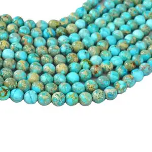Perles de pierre naturelle en vrac, impression de pierres précieuses, jaspe impérial, sédiments de mer, pierres précieuses pour la fabrication de bijoux naturels