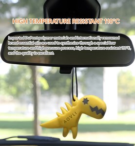 Ventilasi gantung parfum padat 3D dinosaurus lucu klip mobil penyegar udara kustom dalam jumlah besar Lavender mawar untuk hadiah - Product Image 6