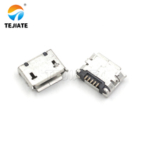 Conector USB Micro Macho TEJIATE para Hembra, SMT 2.0, 6, 4 Pines, Accesorios, Piezas, Conector USB de Doble Capa de 5 Pines