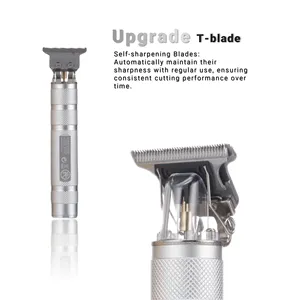 Máy Cắt Tóc Điện Vintage T9 Chuyên Nghiệp, Máy Cạo Râu Cho Nam, Máy Cắt Tóc Nam, Máy Cắt Tóc Bằng Kim Loại, Sạc USB - Product Image 3