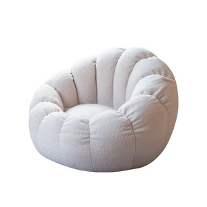 Funda de sofá individual de sherpa suave con diseño de <span class=keywords><strong>mini</strong></span> calabaza, funda de puf con forro interior desmontable y lavable para dormitorio y sala de estar - Product Image 2