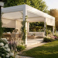 Pergola d'extérieur tout aluminium à volet électrique intelligent Pavillon d'extérieur polyvalent