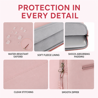 Housse d'ordinateur portable OEM personnalisée légère avec doublure en polaire Oxford résistante à l'eau pour le bureau, les trajets quotidiens et les voyages