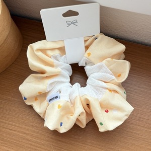 Nouveau gros français coloré imprimé fleuri étoile cheveux chouchous belle douce fille cheveux <span class=keywords><strong>boucle</strong></span> queue de cheval cravates cheveux accessoires - Product Image 2