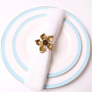 Hochzeit Geschirr Dekoration Gold Pflaume Servietten ringe - Product Image 2