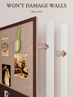 Panneau de tableau d'affichage auto-adhésif moderne - Tableau d'affichage décoratif sans perçage pour l'organisation murale de la maison et du bureau et l'affichage de messages
