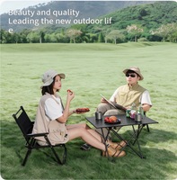 Table pliante d'extérieur portable, compacte, durable, résistante à la rouille, stable, pour le camping, les pique-niques, les voyages en voiture, la plage, la terrasse
