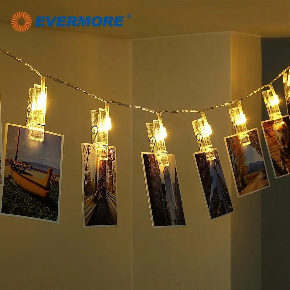 EVERMORE 30 LED Photo Clip Led String Fairy Lights With Multiple Functions Long Life Battery Box