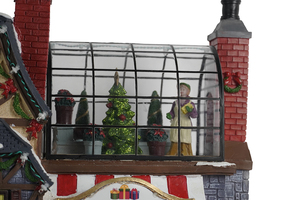 Maison de <span class=keywords><strong>jardin</strong></span> moderne en polyrésine avec horloge, musique et animations, décoration de Noël intérieure, artisanat de Noël, idée <span class=keywords><strong>cadeau</strong></span> pour le salon - Product Image 5