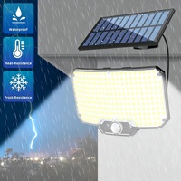 Lampe de sécurité solaire à détecteur de mouvement OEM sous marque privée, 234 LED, 3 modes, télécommande, étanche, vente en gros, exportation