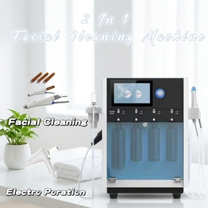 Macchina Facciale <span class=keywords><strong>2</strong></span> in 1 per Microdermoabrasione ed Elettroporazione, per Rimozione Rughe e Pulizia Profonda della Pelle del Viso - Product Image 1