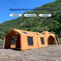 Grande tente de camping gonflable 9 ㎡   9.5 ㎡   Tente extérieure spacieuse multifonctionnelle pour grande famille, imperméable, tentes extérieures personnalisées