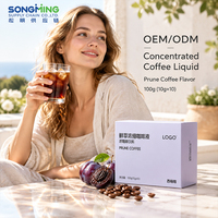 Sirop pour Shots d'Espresso Formule Personnalisée OEM & ODM, Concentré de Café Infusé à la Prune en Gros, Fournisseur d'Usine