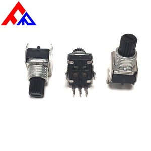 โพเทนชิโอมิเตอร์แบบหมุน 3 ขา คาร์บอนคอมโพสิต แกนแบบมีร่องเกลียว M9 ขาแบบ PC 1 ช่อง 1 รอบ ปรับได้ - Product Image 5