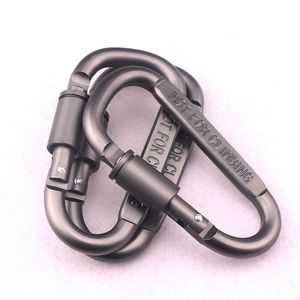 Mosquetón de aluminio tipo D con capacidad de carga de 5 kg, gancho para camping al aire libre, llavero con opción de personalización para equipo de escalada. - Product Image 5