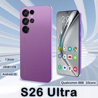 Nouveau Smartphone 5G S26 Ultra Android 15 2025, 16 Go + 1 To, Écran HD 7,3 Pouces, Double Appareil Photo 72+108 MP, Double SIM, Processeur Deca Core, Téléphone Mobile CDMA