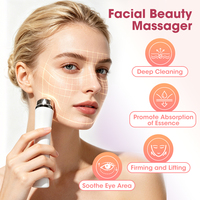 Dispositivo de Belleza Multifuncional 4 en 1 Recargable, Terapia de Luz LED Portátil, Cuidado de la Piel, Masajeador Facial